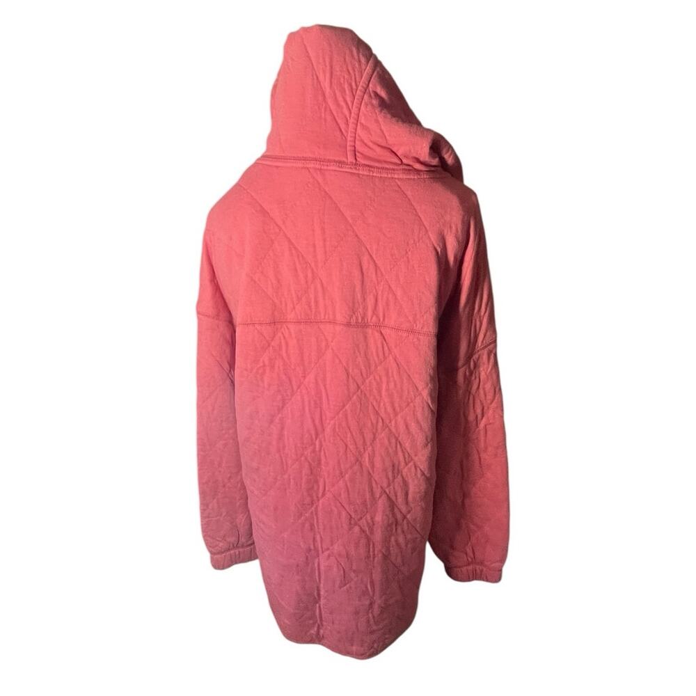 Old Navy Coral Pink Quilted Hoodie Size L - Picture 4 of 9